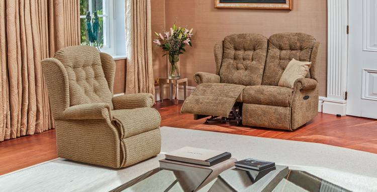 Sofa pictured with Fixed chair in the Lynton range 