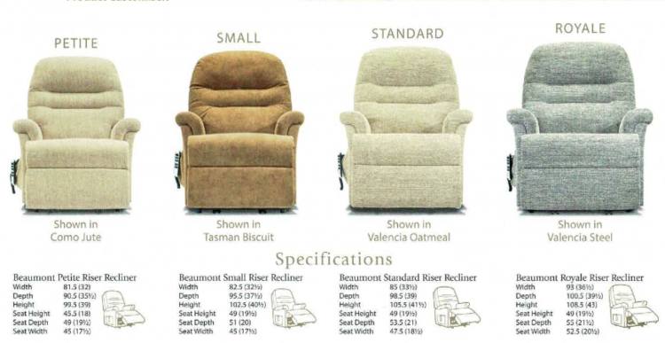 Beaumont chair sizes available 