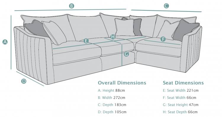 Buoyant Blaise Corner Sofa dimensions