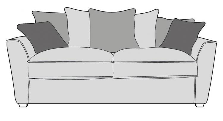 Buoyant Fantasia 3 Seater Pillow Back Sofa