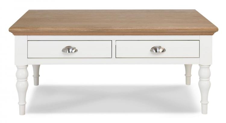 Bentley Designs Two Tone Coffee Table With Turned Legs