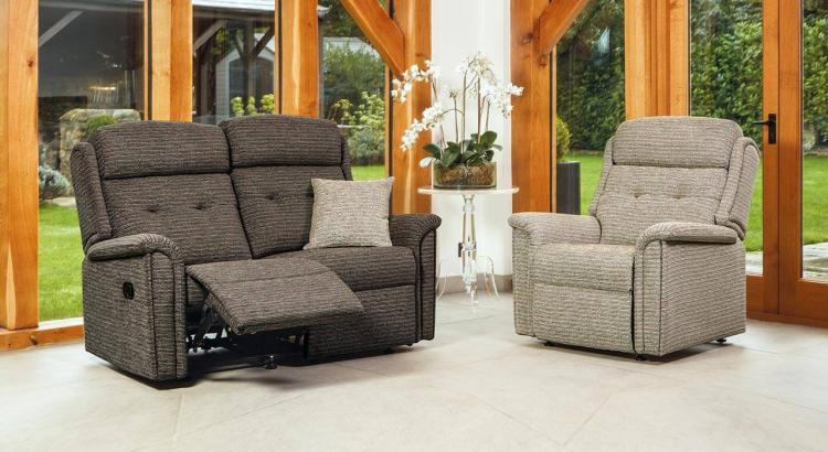 Recliner sofa with Static Fixed chair
