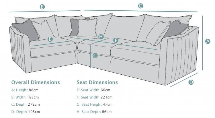 Buoyant Blaise Corner Sofa dimensions