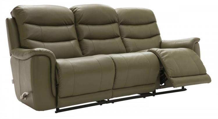 Sofa shown in Mezzo Olive leather 