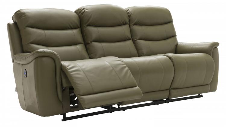 La-z-boy Sheridan 3 seater Power Reclining sofa shown in Mezzo olive leather 
