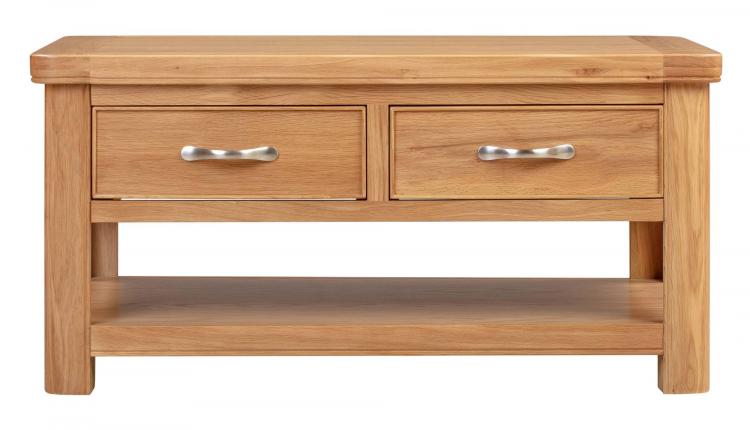 Bakewell Oak Coffee Table with 2 Drawers