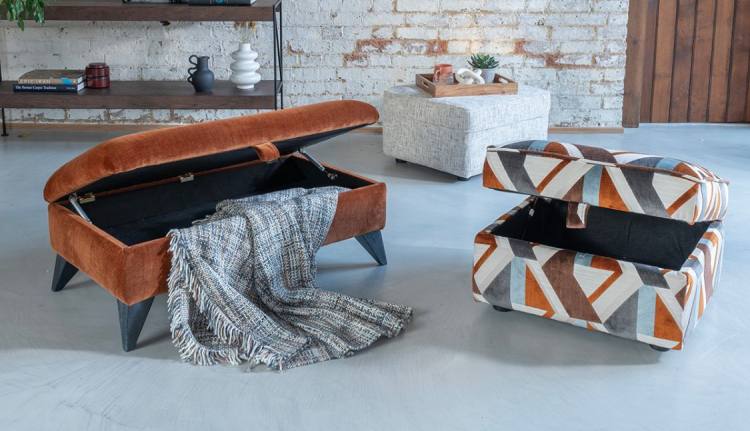 Ottoman & stools available in the Nevada range 