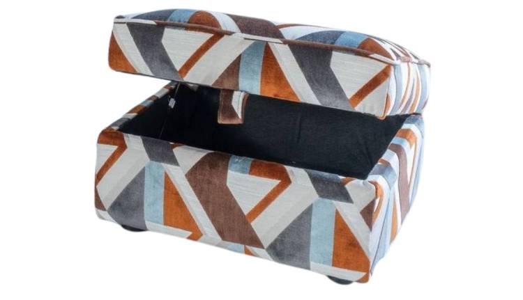 Alstons Nevada storage stool in fabric 4227 (supplied on glides)