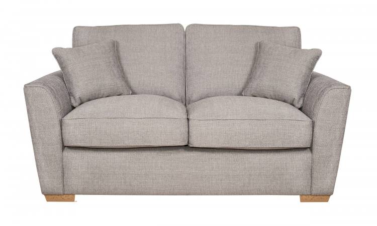Pictured in Barley Silver with matching scatter cushions and light foot option