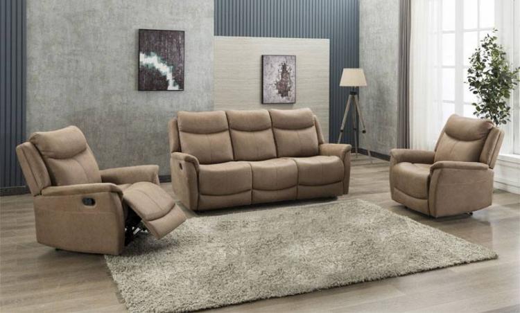 Phoenix 3 Seater Sofa and 2 Chairs in Caramel