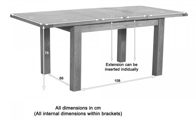 Telford 132-198cm Extending Dining Table