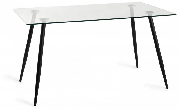 The Bentley Design Martini Clear Tempered Glass 6 Seater Dining Table