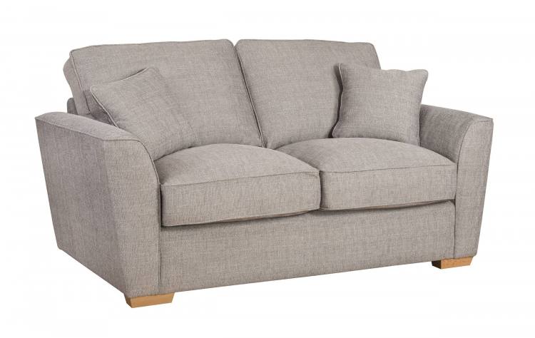 Pictured in Barley Silver with matching scatter cushions and light foot option