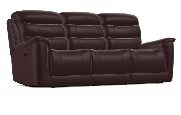 La-z-boy Sheridan 3 seater power recliner sofa shown in Moda Claret leather 