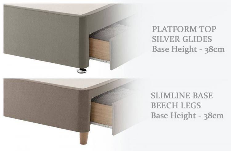 Two styles of divan base to choose from