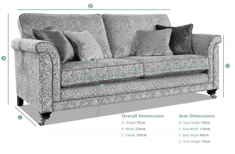 Alstons Fleming Grand Sofa dimensions