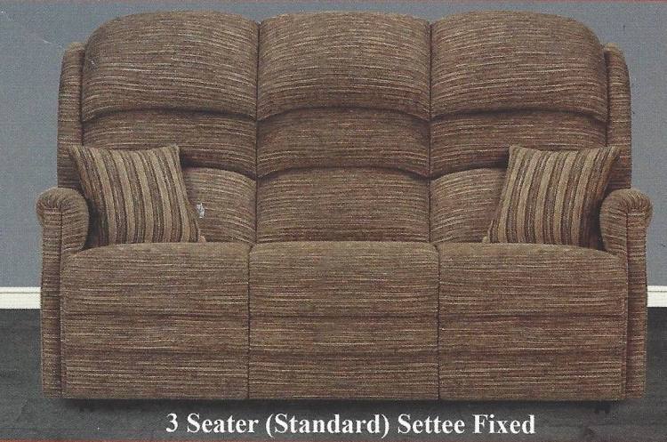 Sofa pictured in Holland Park plain Cocoa fabric with scatter cushions in Holland Park Stripe Cocoa - Waterfall style back