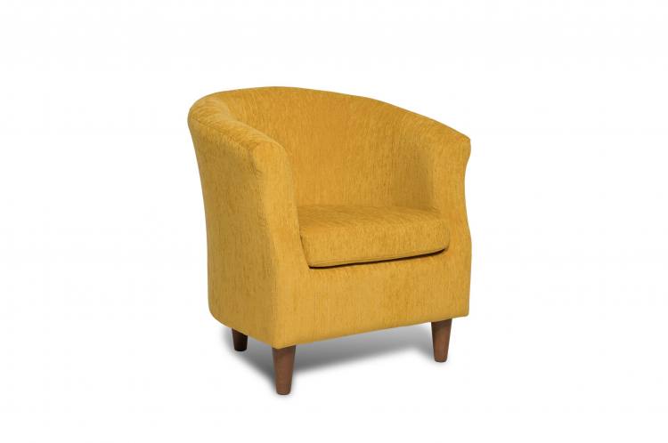 Jayne chair shown with walnut legs 