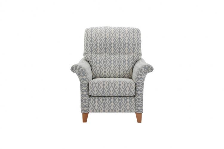 Ideal Upholstery Buckingham Accent Chair in Florence Sky