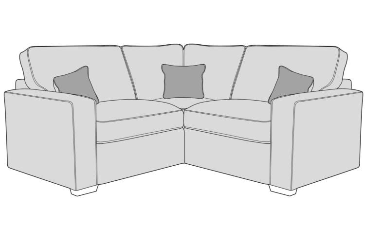 Buoyant Chicago Standard Back Small Corner Sofa - L1 + COR + R1