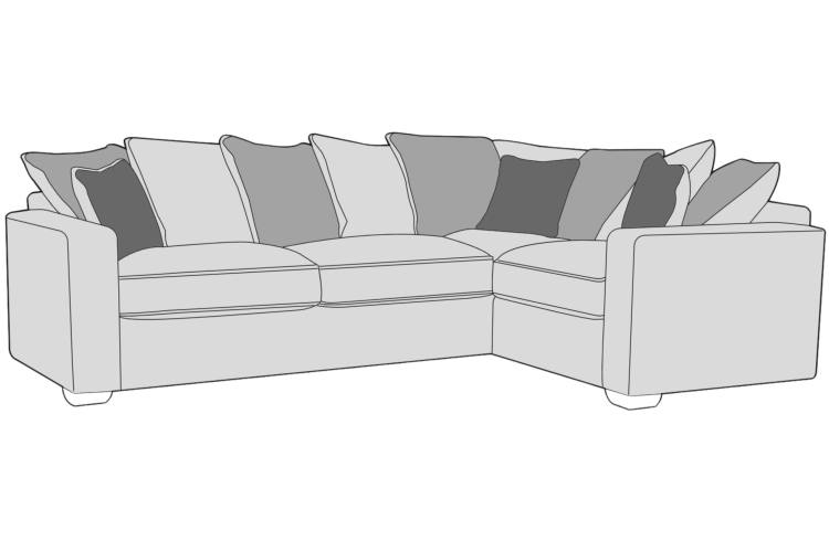 Buoyant Chicago Pillow Back Corner Sofa - L2 + COR + R1