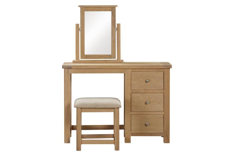 Farrington Oak Dressing table, stool & mirror