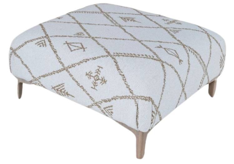 Alstons Inka square stool in fabric 5023