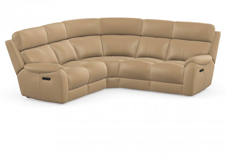 Winchester power recliner corner group shown in Tutti Taupe leather 