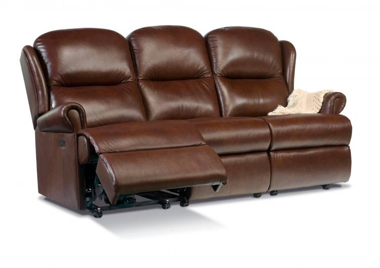 Malvern 3 seater sofa, Power option pictured in Texas Brown with castors