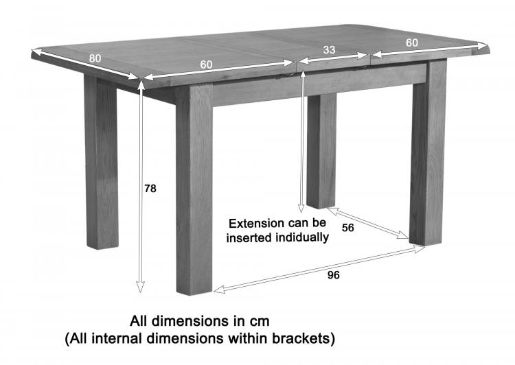 Telford 120cm Extending Dining Table