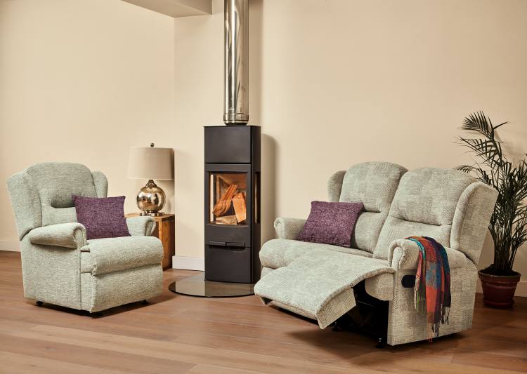 Chair pictured with 2 seater recliner sofa in Canillo Alpine