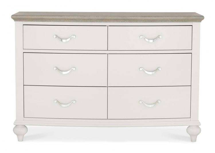 Bentley Designs - Montreux Grey Washed Oak & Soft Grey 6 Drawer wide Chest