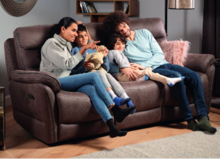 Anderson leather sofa shown in room setting 