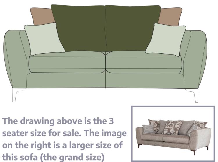 Alstons Inka 3 seater pillow back sofa