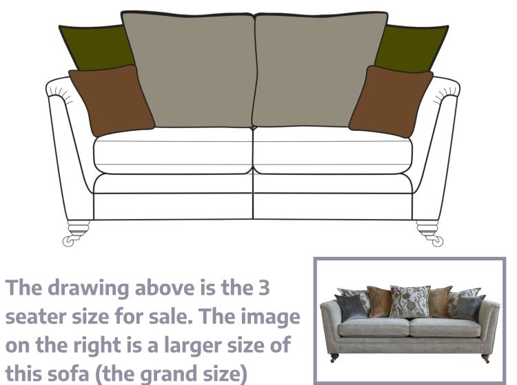 Alstons Darwin 3 Seater Pillow Back Sofa