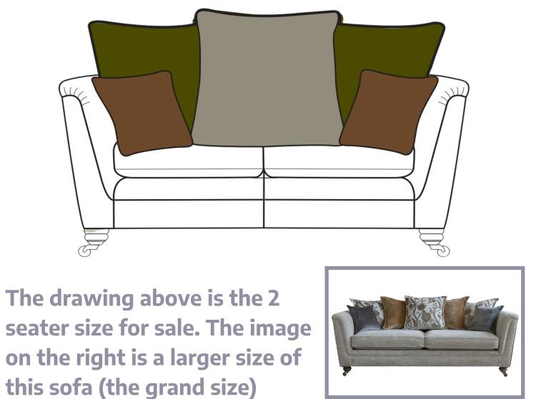 Alstons Darwin 2 Seater Pillow Back sofa