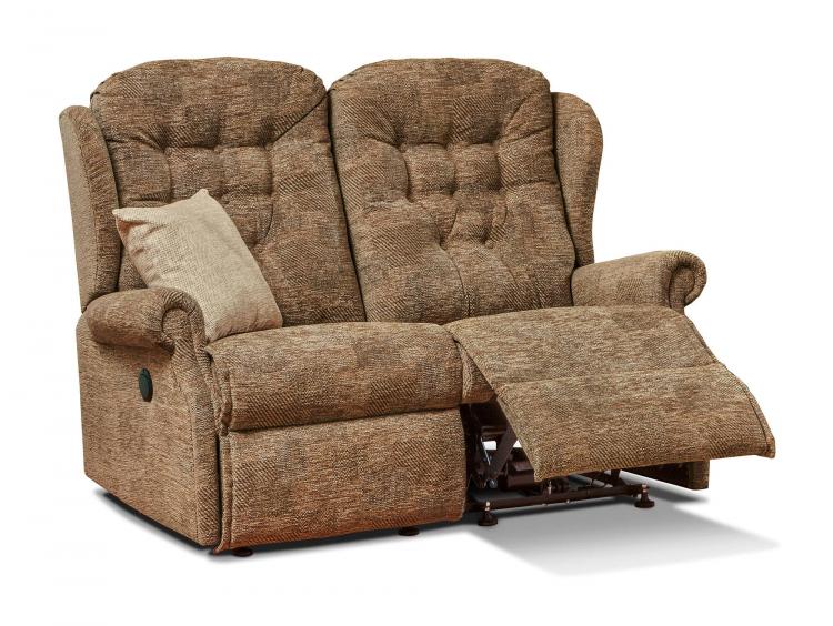 Lynton Standard 2 seater reclining sofa shown in Canillo Cocoa fabric (scatter cushion sold separately)