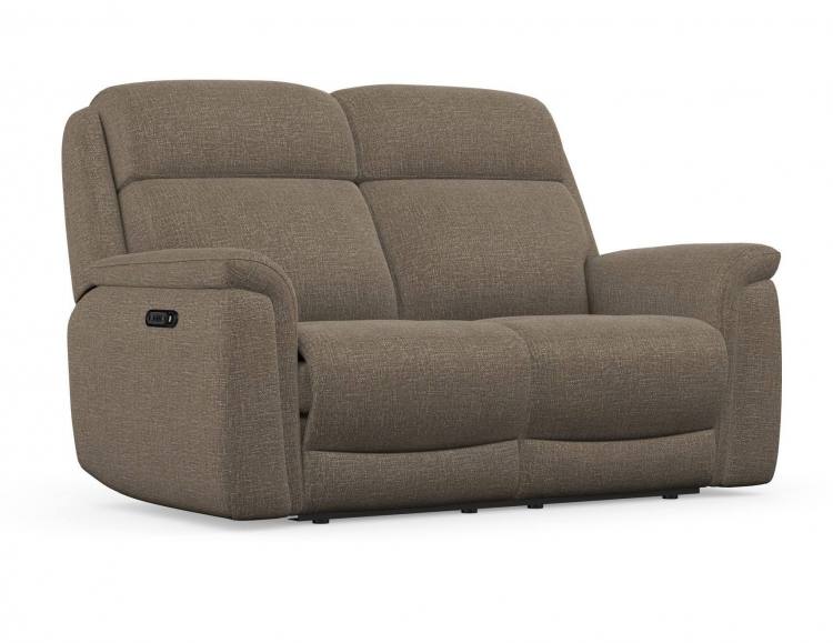 Paris 2 seater power sofa shown in Anivia Brown 