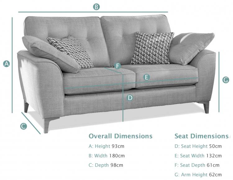 Alstons Savannah 2 Seater Sofa dimesions