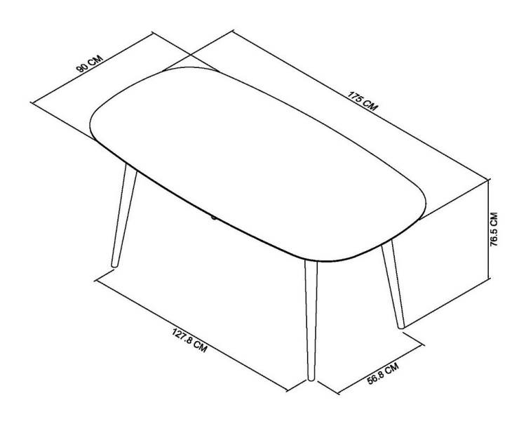 Bentley Designs Dansk Scandi Oask 6 Seater Table Measurements 