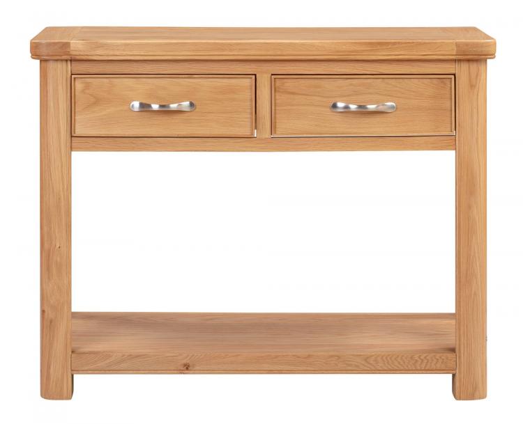 Bakewell Oak Console Table with 2 Drawers