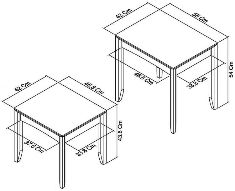 Bentley Designs - Bergen Oak Nest of Lamp Tables  8101-07