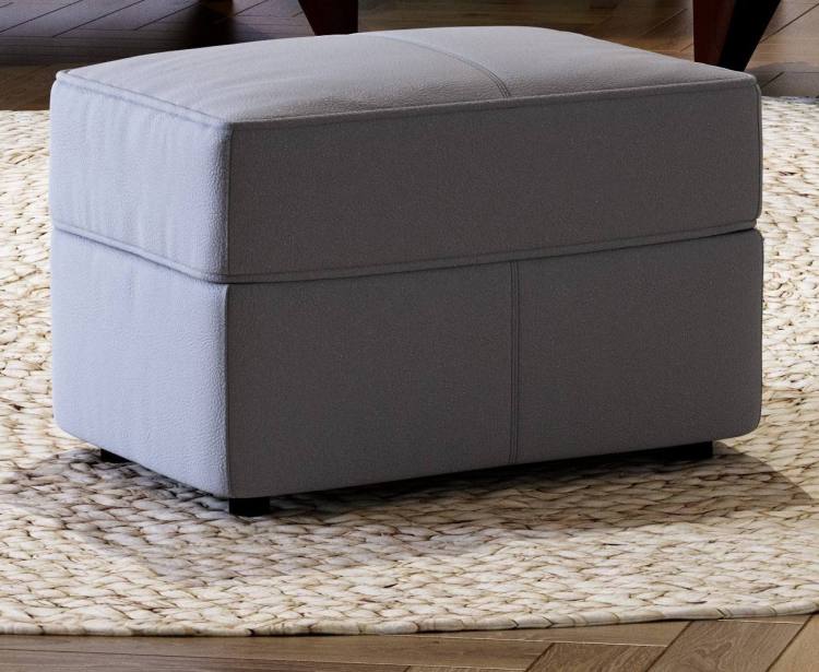 Buoyant leather storage footstool 