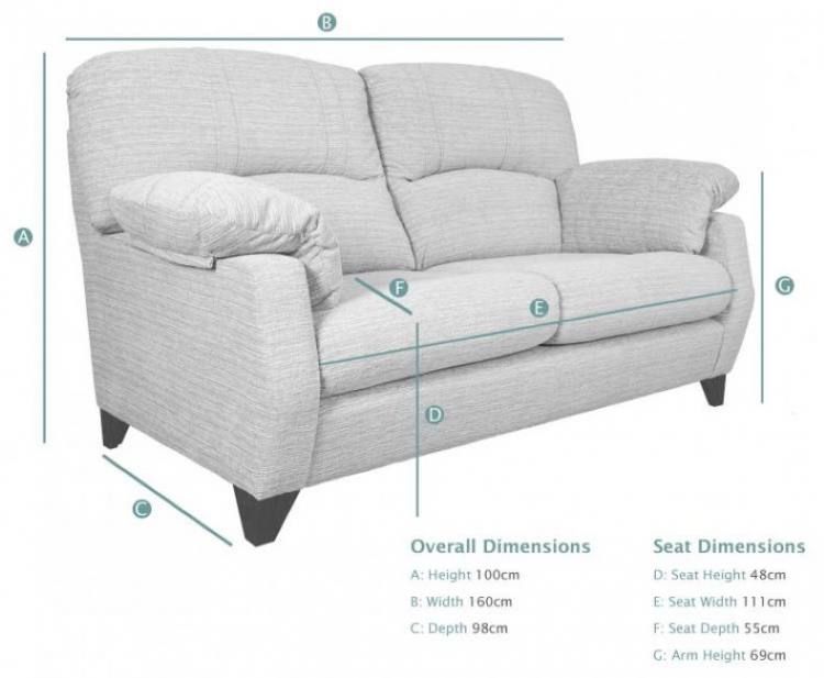 Austin 2 seater sofa sizes 