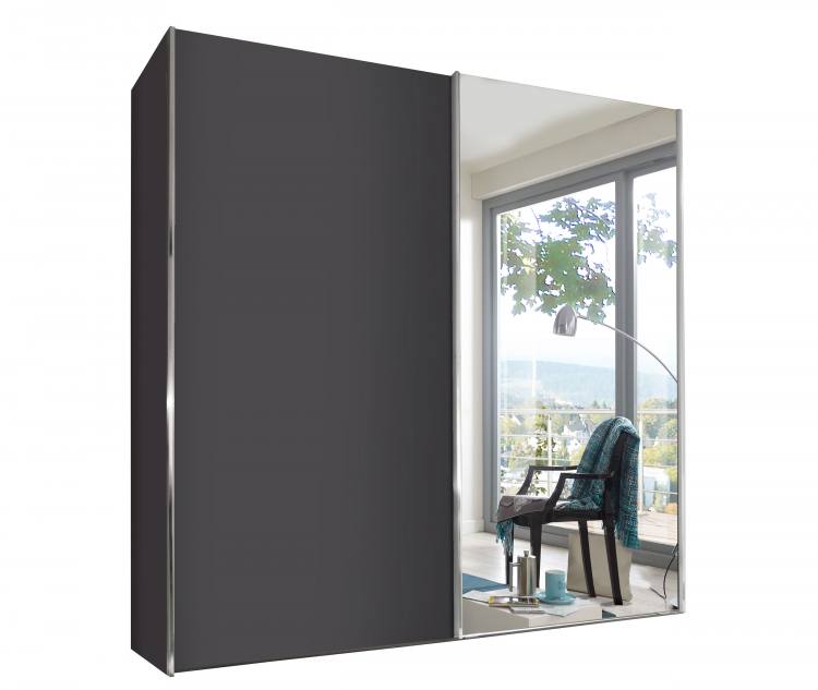 Pictured in Graphite with Mirrored Door on Right