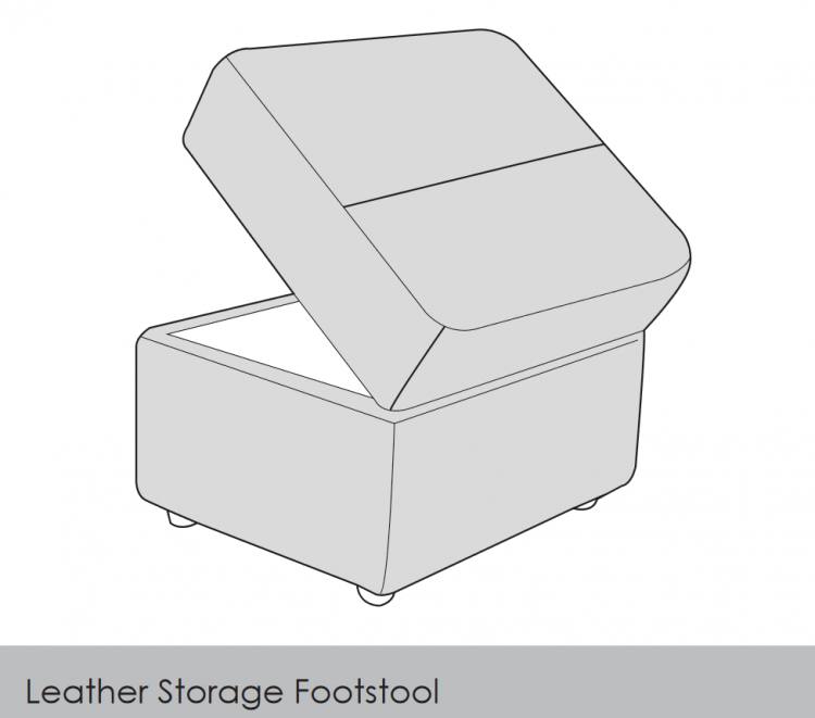 Leather Storage Footstool 