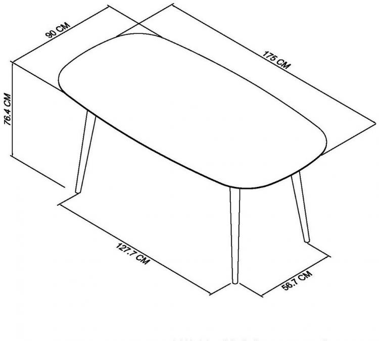 Bentley Designs Vintage Weathered Oak 6 Seater Measurements