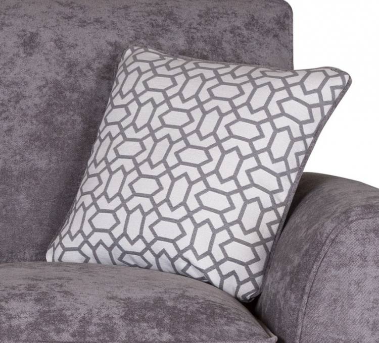 Buoyant scatter cushion - reverse side in plain fabric 