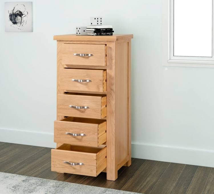 Chest shown with drawers open.
