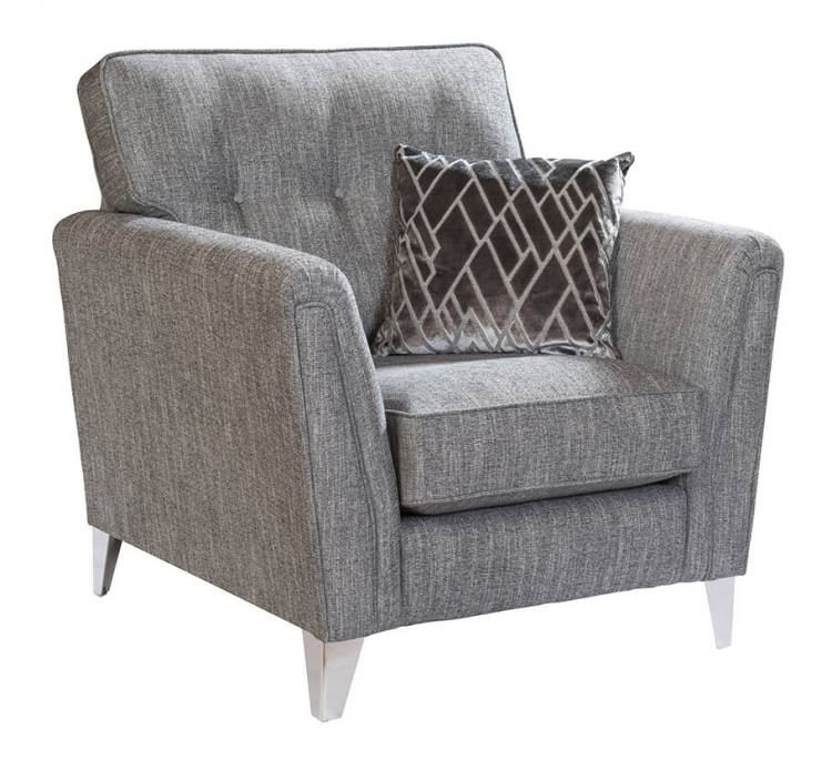 Pictured in fabric 0885 with small scatter cushion in 0095 with Chrome legs